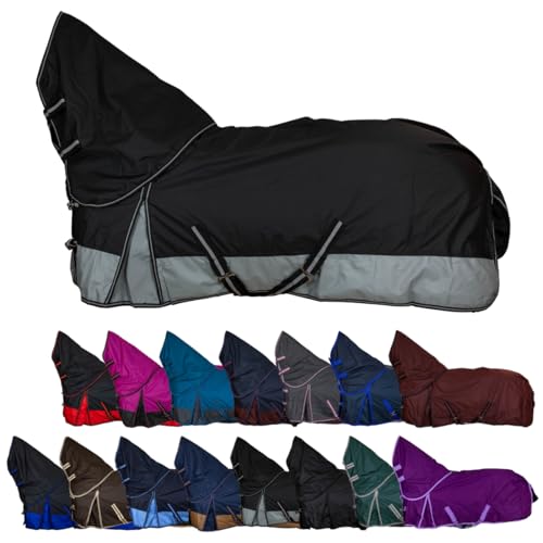 RL24 - Weidedecke Full Neck Basicline 600D Polarfleecefutter – als Regendecke & Übergangsdecke – wasserdichte Outdoordecke mit Kreuzbegurtung – Pferdedecke in Schwarz/Grau – Größe 165cm RL24 - Weidedecke Full Neck Basicline 600D Polarfleecefutter – als Regendecke & Übergangsdecke – wasserdichte Outdoordecke mit Kreuzbegurtung – Pferdedecke in Schwarz/Grau – Größe 165cm von RL24