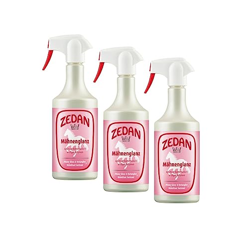 RL24 Zedan - Mähnenspray für Pferde | für Glanz & verbesserte Kämmbarkeit | Schweifspray für Pferde | Pflege für gesundes Fell & mehr Volumen | 3 x 750 ml Spray (3er Set) von RL24