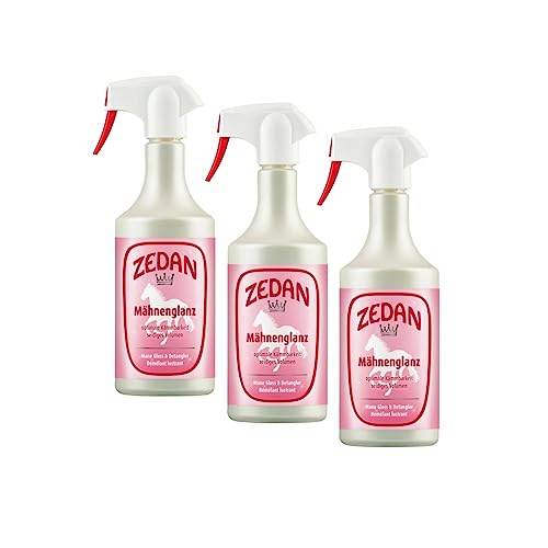 RL24 Zedan - Mähnenspray für Pferde | für seidigen Glanz & Kämmbarkeit | Schweifspray für Pferde | Pflege mit Provitamin B5 & natürlichem Vitamin E | 3 x 750 ml Spray (3er Set) von RL24