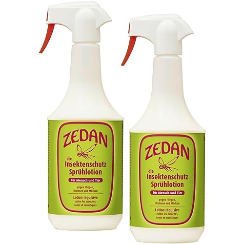 RL24 Zedan SP - Insektenschutz Sprühlotion | Schutz gegen Bremsen, Fliegen & Mücken | Fliegenspray Pferd & Reiter | natürlicher Fliegenschutz | 2 x 1000 ml Spray (2er Set) von RL24