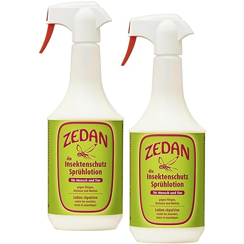 RL24 Zedan SP - Insektenschutz Sprühlotion | gegen Bremsen, Fliegen & Mücken | Fliegenspray Pferd & Reiter | Fliegenschutz mit Geraniol & Zedernholzöl | 2 x 1000 ml Spray (2er Set) von RL24
