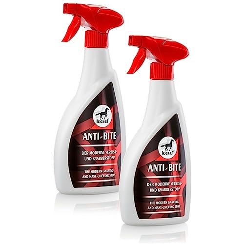 RL24 leovet - Anti-BITE Verbiss- & Knabberstopp | Verbissschutz für Pferde | Pferdespray gegen Anknabbern | schützt Bandagen, Mähne, Schweif & Holz | 2 x 550 ml Sprühflasche (2er Set) von RL24