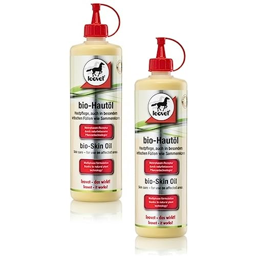 RL24 leovet - Bio-Hautöl für Pferde | Hautpflege bei Juckreiz, Sommerekzem & trockener Haut | Pflegelotion bei Milben, Hautpilz & Ungeziefer | 2 x 500 ml (2er Set) von RL24