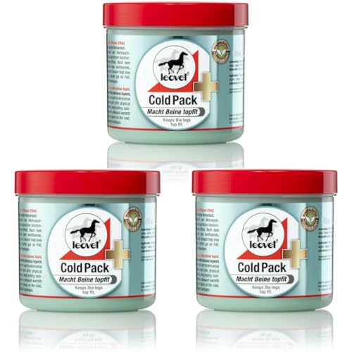 RL24 leovet - Cold Pack Apothekers Pferdesalbe für Mensch & Pferd | Pferdebalsam wirkt kühlend & wärmend | Pferdegel für Muskeln & Gelenke | verbessert die Beweglichkeit | 3 x 500 ml (3er Set) von RL24