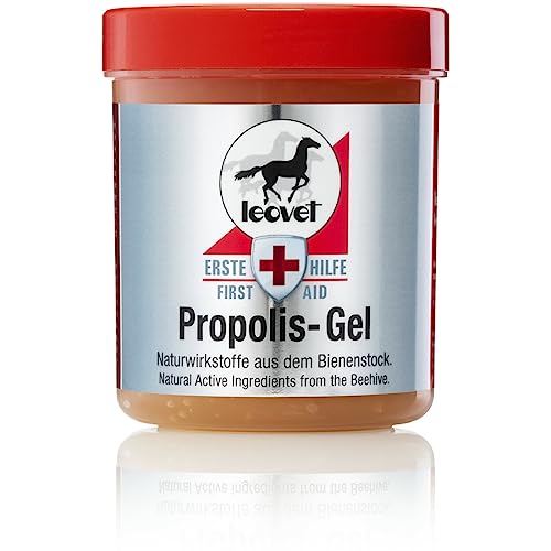 RL24 leovet - Erste Hilfe Propolis Gel für Pferde | Pferdebalsam mit ätherischen Ölen | unterstützt Wundheilung | antibakterielle Wundsalbe | Pferdesalbe bei Ekzemen & Insektenstichen | 1 x 350 ml von RL24