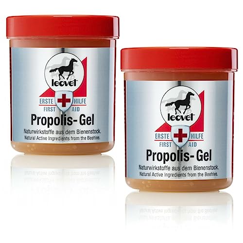 RL24 leovet - Erste Hilfe Propolis Gel für Pferde | Pferdebalsam m. ätherischen Ölen | unterstützt Wundheilung | antibakterielle Wundsalbe | Pferdesalbe b. Ekzemen & Rissen | 2 x 350 ml (2er Set) von RL24