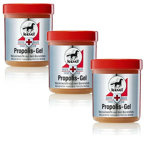 RL24 leovet - Erste Hilfe Propolis Gel für Pferde | Pferdebalsam m. ätherischen Ölen | unterstützt Wundheilung | antibakterielle Wundsalbe | Pferdesalbe b. Ekzemen & Rissen | 3 x 350 ml (3er Set) von RL24