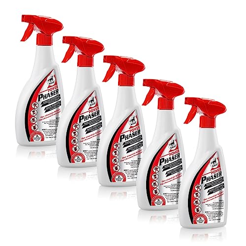 RL24 leovet - Insektenschutz Power Phaser | Fliegenspray für Pferde | Schutz gegen Mücken, Fliegen, Zecken & Bremsen | Lange Wirkdauer | 5 x 550 ml Sprühflasche (5er Set) von RL24