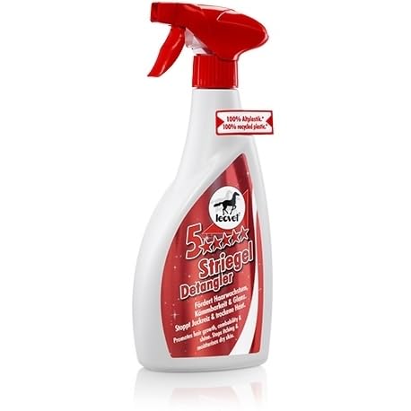 RL24 leovet - 5-Sterne Striegel | Mähnenspray für Pferde | Schweifspray für Glanz & leichte Kämmbarkeit | stoppt Juckreiz & trockene Haut | Schutz vor Schmutz & Staub | 1 x 550 ml Sprühflasche von RL24