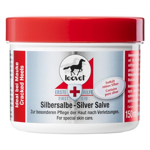 RL24 leovet - Silbersalbe | Pferdesalbe mit Silber, Panthenol & Zink | antiseptischer Pferdebalsam | Salbe mit hochwertigen Pflanzenölen | Haut & Hufpflege | Wundsalbe ideal bei Mauke | 1 x 150 ml von RL24