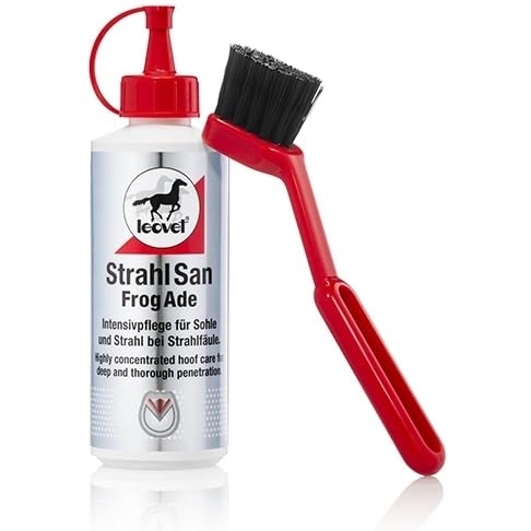 RL24 leovet - Strahlsan mit Pinsel | Huffett für Strahlpflege | Hufbalsam schützt Strahl & Sohle | Strahlfäule-Pflege | Durchblutung anregend | Hufpflege für Pferde | 3 x 200 ml (3er Set) von RL24