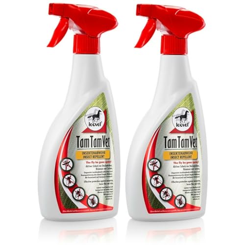 RL24 leovet - Tam Tam Vet | Insektenschutz mit Langer Wirkdauer | Bremsenspray für Pferde | gegen Mücken, Bremsen & Zecken | Mückenspray für Pferde | 2 x 550 ml Sprühflasche (2er Set) von RL24