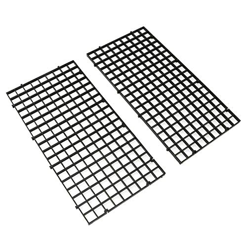 RLECS Kunststoff-Gitter-Trennwand, 30 cm x 15 cm, Schwarz, 2 Stück von RLECS