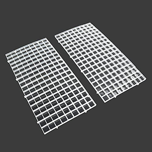 RLECS Kunststoff-Gitter-Trennwand, 30 cm x 15 cm, Weiß, 2 Stück von RLECS