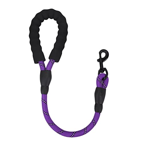 RLVYTA Hundeleine Pet Leash kurzes reflektierendes rundes Seil für Dog Walker Pet Collar Hundeleine Verstellbare Führleine(Purple) von RLVYTA