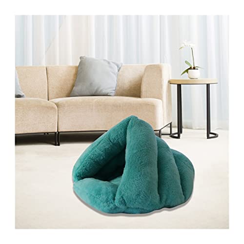 RLVYTA Hundematte Haustierbett, super weicher Hund, waschbar, Plüsch, Hundehütte, Tiefschlaf, Katzenstreu, Haus Katzenbett(Grass Green,50X50cm) von RLVYTA