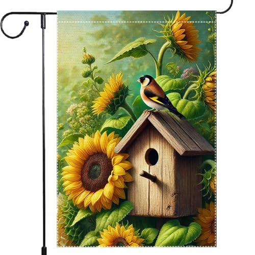 Gartenflagge für Frühling und Sommer, 30,5 x 45,7 cm, Jute, doppelseitig, kleines Vogelhaus, Vogelhaus, Garten, Rasen, Dekoration, rustikale Bauernhaus-Flaggen, Dekorationen Gartenflagge für Frühling und Sommer, 30,5 x 45,7 cm, Jute, doppelseitig, kleines Vogelhaus, Vogelhaus, Garten, Rasen, Dekoration, rustikale Bauernhaus-Flaggen, Dekorationen von RMXJKIIU