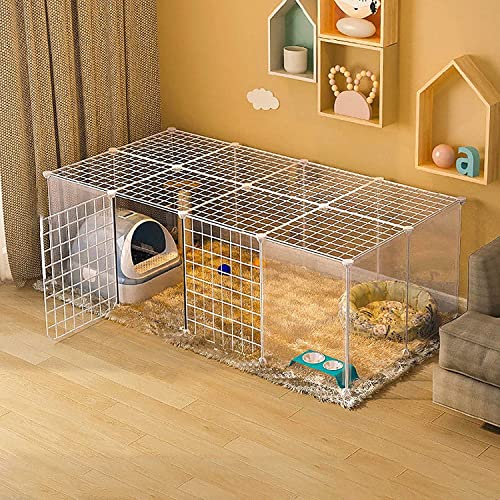RNQZ Katzenkäfig-Kiste, DIY-Haustier-Laufstall, abnehmbar mit Box, leicht zu reinigen, großer Übungsplatz, ideal für 1-3 Katzen,147x75x47cm RNQZ Katzenkäfig-Kiste, DIY-Haustier-Laufstall, abnehmbar mit Box, leicht zu reinigen, großer Übungsplatz, ideal für 1-3 Katzen,147x75x47cm von RNQZ