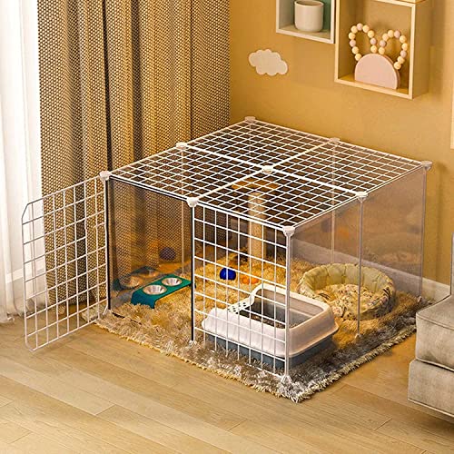 RNQZ Katzenkäfig-Kiste, DIY-Haustier-Laufstall, abnehmbar mit Box, leicht zu reinigen, großer Übungsplatz, ideal für 1-3 Katzen,75x75x47cm RNQZ Katzenkäfig-Kiste, DIY-Haustier-Laufstall, abnehmbar mit Box, leicht zu reinigen, großer Übungsplatz, ideal für 1-3 Katzen,75x75x47cm von RNQZ