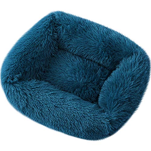 ROADDPMATE Donut Hunde- und Katzenbett, gemütliches Haustierbett, beruhigend, selbstwärmend, weiches Plüschkissen, verbesserter Schlaf für Katzen, kleine, mittelgroße Hunde (Türkis, Größe X-Small) von ROADDPMATE