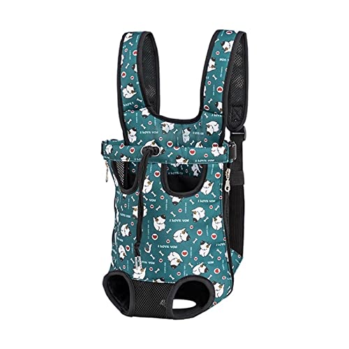Haustierbedarf, Denim-Tragetasche, Outdoor-Reiserucksack, atmungsaktives Netzgewebe, tragbare Hundetasche für kleine Hunde, Welpen, Katzen, Tragetaschen (Farbe: New Green Puppy, Größe: XL) von ROBAUN
