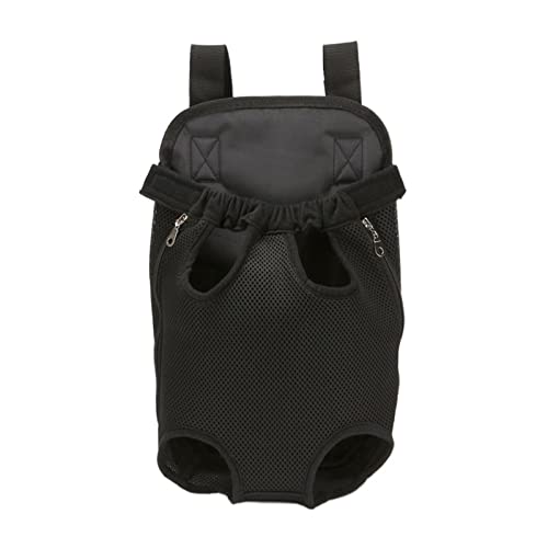 Haustierbedarf, Denim-Tragetasche, Outdoor-Reiserucksack, atmungsaktives Netzgewebe, tragbare Hundetasche für kleine Hunde, Welpen, Katzen, Tragetaschen (Farbe: Schwarz, Größe: M) von ROBAUN