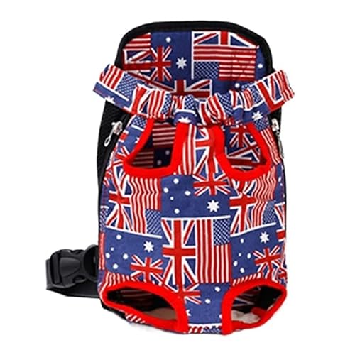 Haustierbedarf, Netz-Rucksack, Outdoor-Reiseprodukte, atmungsaktive Camouflage-Taschen für kleine Hunde, Katzen, Chihuahua-Rucksack (Farbe: Nationalflagge, Größe: XL) von ROBAUN