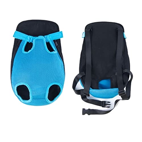 Haustierbedarf Denim Transporttasche im Freien Reise Rucksack atmungsaktiv Mesh tragbar Hund Tasche für kleine Hunde Welpen Katzen Tragetaschen (Farbe: Hell) von ROBAUN