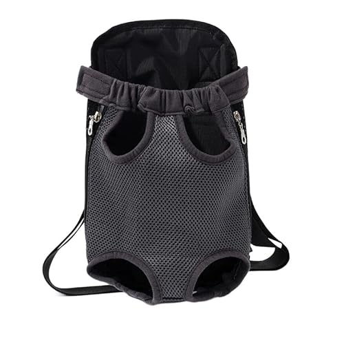 Haustierbedarf Haustier-Hunde-Netz-Rucksack, Outdoor-Reiseprodukte, atmungsaktive Camouflage-Taschen für kleine Hunde, Katzen, Chihuahua-Rucksack (Farbe: Grau, Größe: XL) von ROBAUN