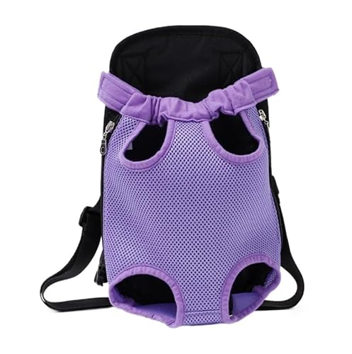 Haustierbedarf Haustier-Hunde-Netz-Rucksack, Outdoor-Reiseprodukte, atmungsaktive Camouflage-Taschen für kleine Hunde, Katzen, Chihuahua-Rucksack (Farbe: Lila, Größe: S) von ROBAUN