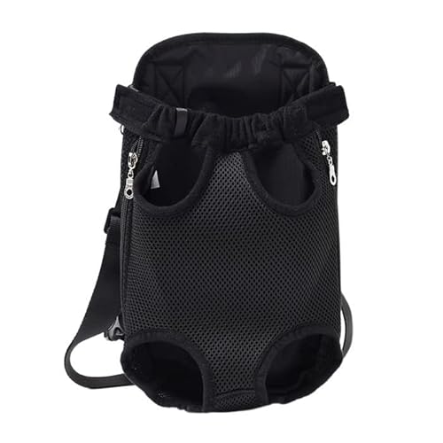Haustierbedarf Haustier-Hunde-Netz-Rucksack, Outdoor-Reiseprodukte, atmungsaktive Camouflage-Taschen für kleine Hunde, Katzen, Chihuahua-Rucksack (Farbe: Schwarz, Größe: M) von ROBAUN