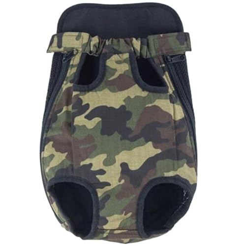 Haustierbedarf Haustier-Hunde-Netz-Rucksack, Outdoor-Reiseprodukte, atmungsaktive Camouflage-Taschen für kleine Hunde, Katzen, Chihuahua-Rucksack (Farbe: Tiefes Armeegrün, Größe: XL) von ROBAUN