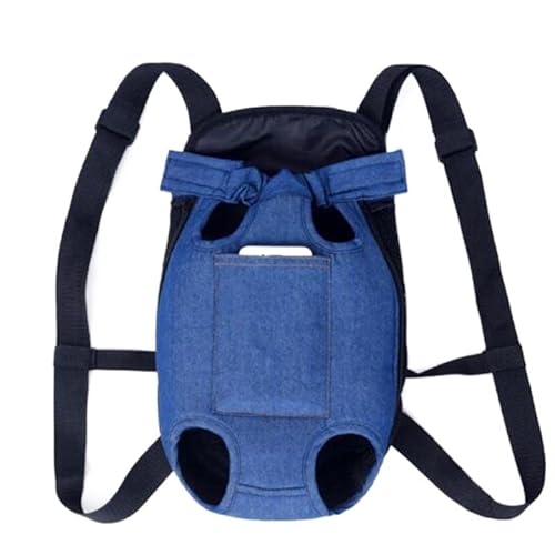 Haustierbedarf Haustier-Hunde-Netz-Rucksack, Outdoor-Reiseprodukte, atmungsaktive Camouflage-Taschen für kleine Hunde, Katzen, Chihuahua-Rucksack (Farbe: blauer Denim, Größe: XL) von ROBAUN