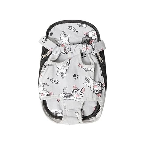 Haustierbedarf Haustier-Hunde-Netz-Rucksack, Outdoor-Reiseprodukte, atmungsaktive Camouflage-Taschen für kleine Hunde, Katzen, Chihuahua-Rucksack (Farbe: weiße Katze, Größe: M) von ROBAUN
