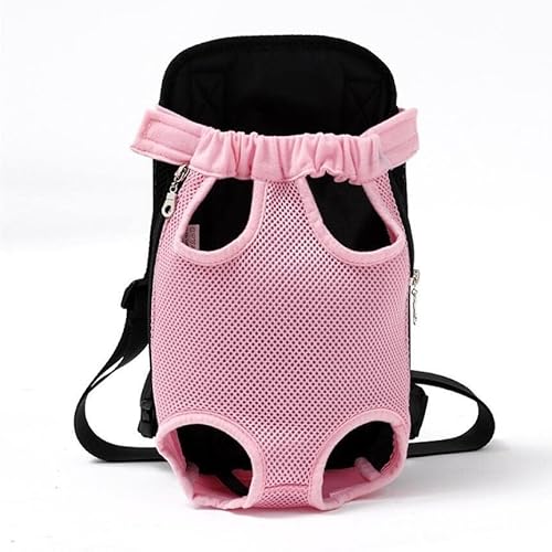 Haustierbedarf Haustier-Netzrucksack für Hunde Outdoor-Reiseprodukte atmungsaktive Tarnbeutel für kleine Hunde Katzen Chihuahua Rucksack (Farbe: Rosa, Größe: M) von ROBAUN