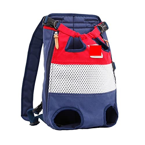 Haustierbedarf Haustier-Rucksack für Katzen, Hunde, Vorderreise, Hundetasche, Tragetasche für Tiere, kleine, mittelgroße Hunde, Bulldogge, Welpen, Mochila, Para, Perro (Farbe: Rot) von ROBAUN