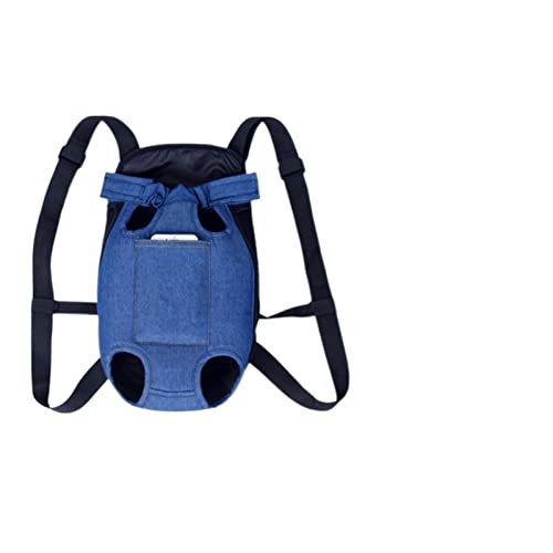 Haustierzubehör für Haustiere, Denim, Transporttasche im Freien, Reise, Rucksack, atmungsaktiv, tragbar, Hund, Tasche für kleine Hunde, Welpen, Katzen, Tragetaschen, Farbe: Dunkel B von ROBAUN