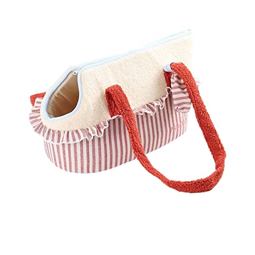 ROBAUN Haustierbedarf Haustier-Hunderucksack, atmungsaktiv, weich, Outdoor-Reisetaschen für kleine Katzen, Chihuahua, tragbare Einzel-Tragetasche, Schulter (Farbe: Rosa, Größe: 39 x 22 x 24 cm) von ROBAUN