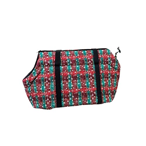 ROBAUN Haustierbedarf Weihnachten Weiche Haustier Hundetasche Rucksack Welpen Haustier Taschen Warme Outdoor Reisetasche für kleine Hunde Katze Handtasche (Farbe: Rot, Größe: 24 x 43 x 30 cm) von ROBAUN