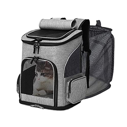 ROBAUN Pet Supplies Erweiterbarer Katzenrucksack, atmungsaktiv, ausgehend, Reiserucksack, Tragetasche für Katzen, kleine Hunde, Transport, Katzenrucksack, Zubehör von ROBAUN