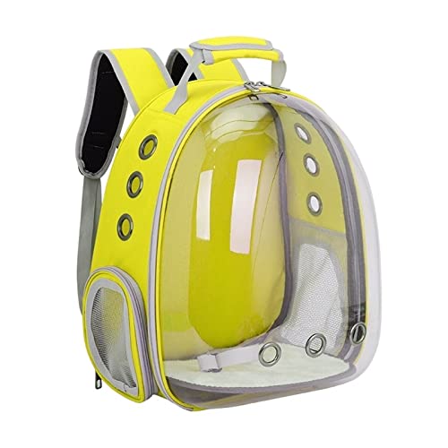ROBAUN Zubehör für Haustiere, Katzen, atmungsaktiv, tragbar, Katze, Reisetasche, Transport, Rucksack, Reise, Rucksack und Hund (Farbe: Gelb) von ROBAUN