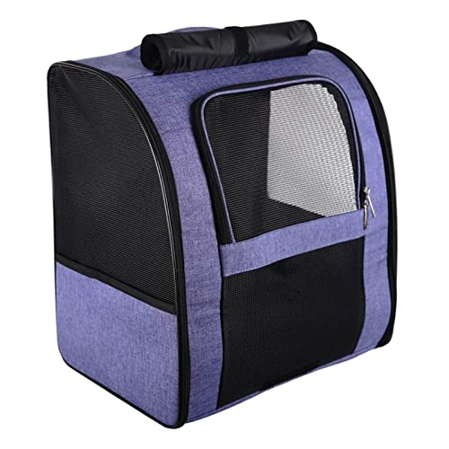 Zubehör für Haustiere Pet Bag Cat Bag Pets Rucksack Outgoing Carry Cats Double Shoulder Bag Travel (Color : Purple, Size : M Within 5kg) von ROBAUN
