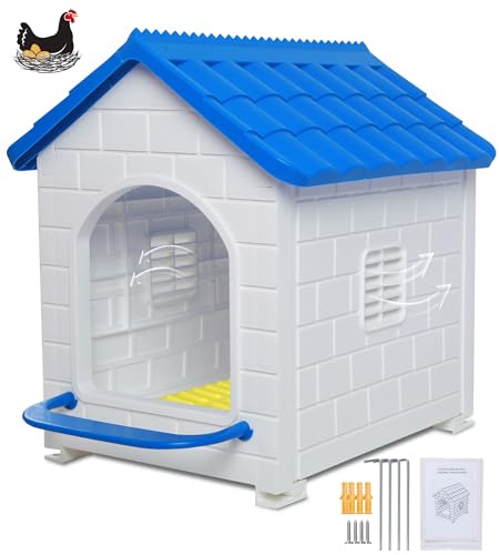 Wasserdichter Hühner Nistkasten 100% wasserdicht zum Eierlegen - Großer Einzelfach Hühner Nistkasten - Indoor & Outdoor (Blau) von ROCKEVER