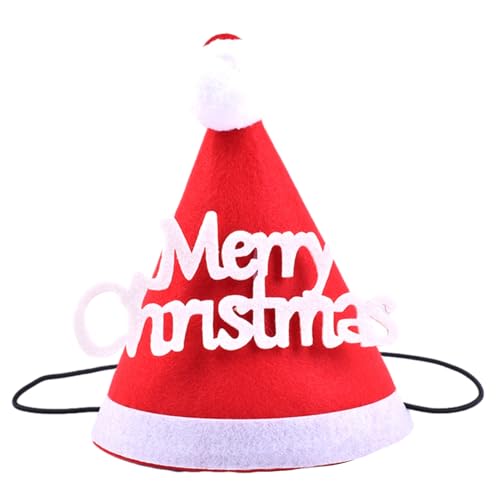 Cartoons Santa Claus Pets, New Year Festive Pet Hats with Unique and Creative Design, Soft and Comfortable Plush Funny Toy Hat, Pom Pom Santa Caps Kids, Christmas Hats Adult for Kids and Adults von ROCKIA