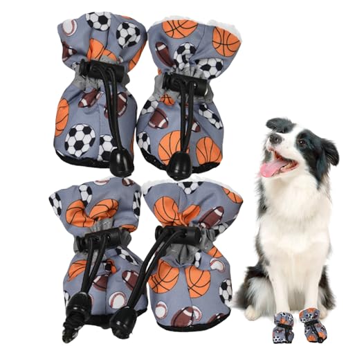 Hundeschneeschuhe - 4 Stück Universal-Stiefel für Hunde zu Schutz der Pfoten - Hundezubehör für kaltes Wetter für Deutschen Schäferhund, Dobermann, Pudel, Rockia von ROCKIA