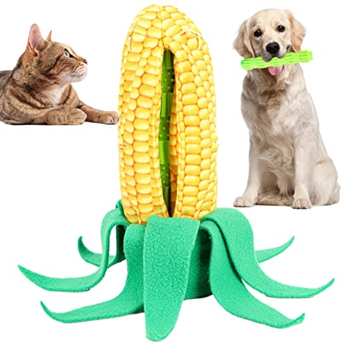 ROCKIA Beißspielzeug für Hunde | Kauspielzeug in Maisform für kleine Hunde | Unzerstörbares Hundespielzeug zum Stressabbau und zur Reduzierung von Langeweile, Welpenspielzeug zur Zahnreinigung für von ROCKIA
