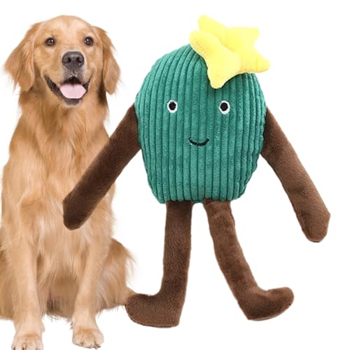 ROCKIA Kaktus-Hundespielzeug - Kauspielzeug für Hunde, Kaktus, Plüsch für Katzen | Wiederverwendbares kleines Quietschspielzeug für Hunde, Zahnreinigungsspielzeug für drinnen, Katzen, Plüschspielzeug von ROCKIA