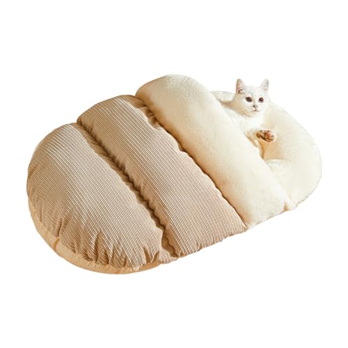 ROCKIA Weiches Katzenbett – halbgeschlossenes Katzenbett in Slipperform, Fleecefutter, warmes, weiches Katzen-Versteck für mittelgroße Katzen, Kaninchen ROCKIA Weiches Katzenbett – halbgeschlossenes Katzenbett in Slipperform, Fleecefutter, warmes, weiches Katzen-Versteck für mittelgroße Katzen, Kaninchen von ROCKIA