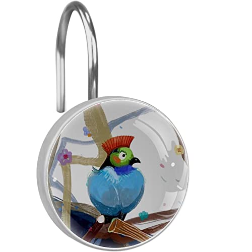 12 Packungen Dekorative Duschvorhanghaken, Edelstahl Duschhaken Ringe für Badezimmer, Duschvorhangringe Aufhänger Vogel 12 Packungen Dekorative Duschvorhanghaken, Edelstahl Duschhaken Ringe für Badezimmer, Duschvorhangringe Aufhänger Vogel von RODAILYCAY