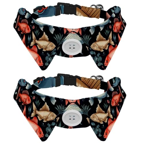 2 Packungen Hundehalsband mit Fliege, Fischhemd-Stil, verstellbare Katzenhalsbänder für kleine Hunde, Welpen, Katzen, Kaninchen 2 Packungen Hundehalsband mit Fliege, Fischhemd-Stil, verstellbare Katzenhalsbänder für kleine Hunde, Welpen, Katzen, Kaninchen von RODAILYCAY
